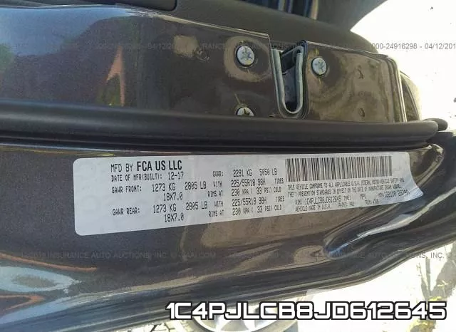 1C4PJLCB8JD612645 фото 10
