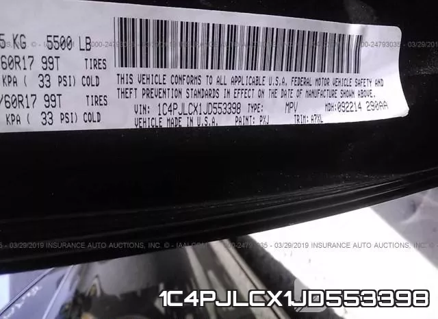 1C4PJLCX1JD553398 фото 9