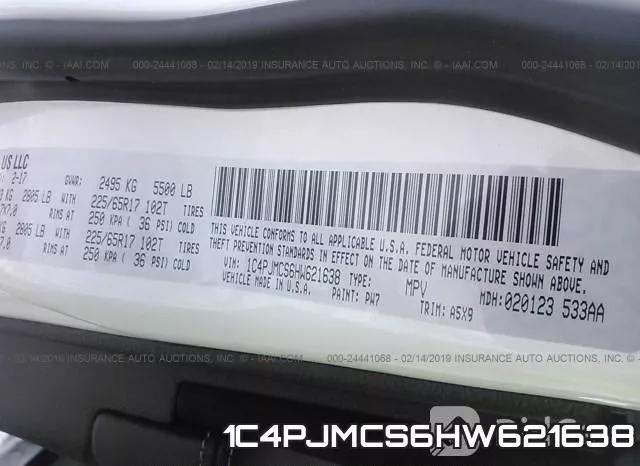 1C4PJMCS6HW621638 фото 10