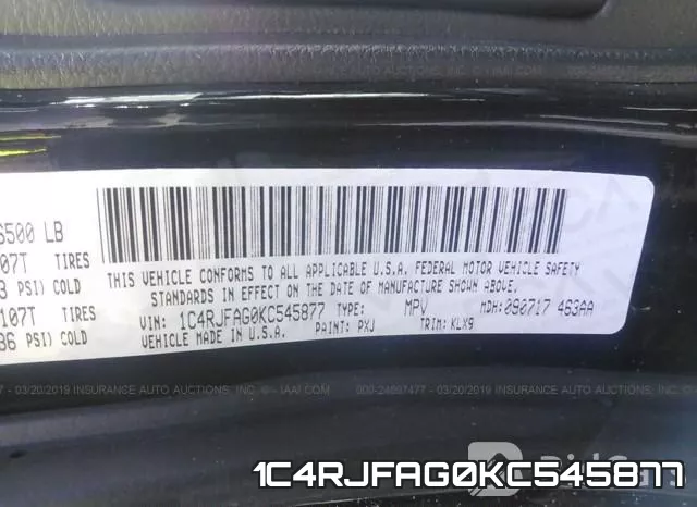 1C4RJFAG0KC545877 фото 10