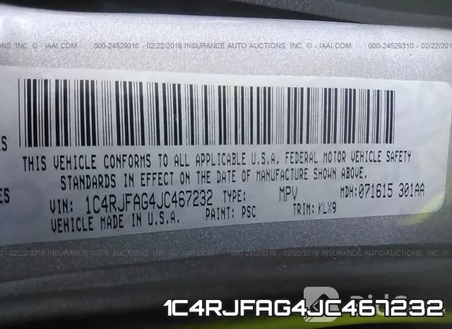 1C4RJFAG4JC467232 фото 9