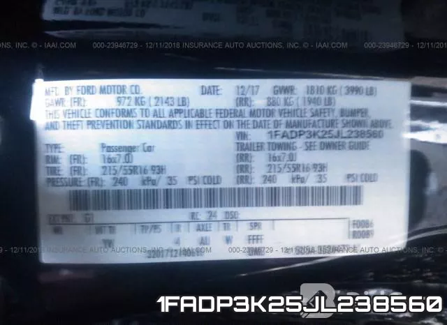 1FADP3K25JL238560 фото 10