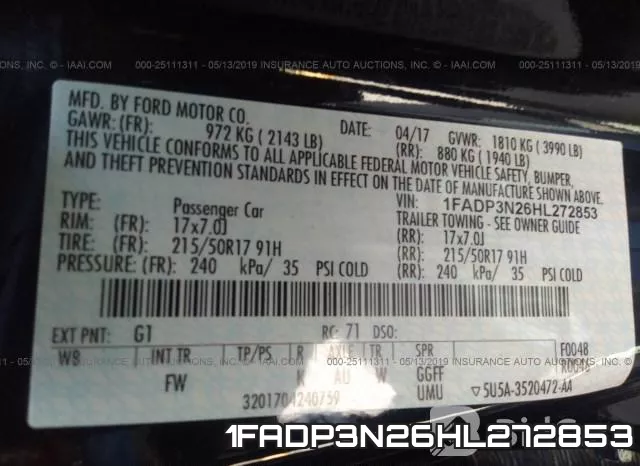 1FADP3N26HL272853 фото 10
