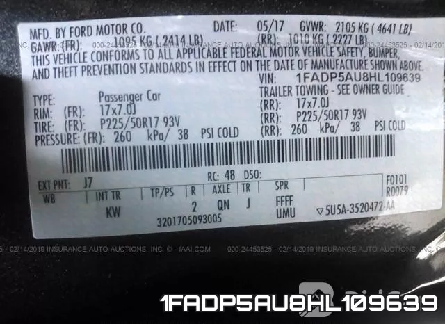 1FADP5AU8HL109639 фото 10