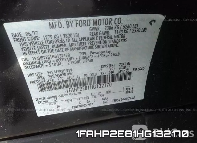 1FAHP2E81HG132170 фото 10