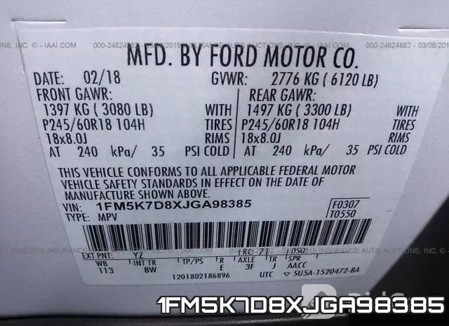 1FM5K7D8XJGA98385 фото 10