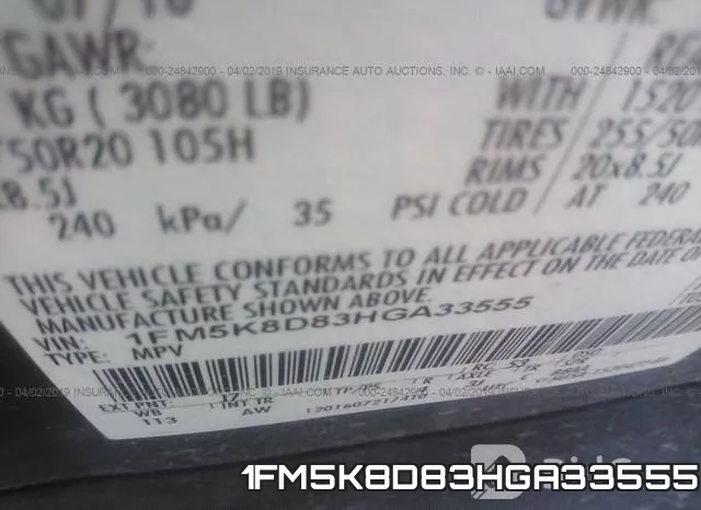 1FM5K8D83HGA33555 фото 10