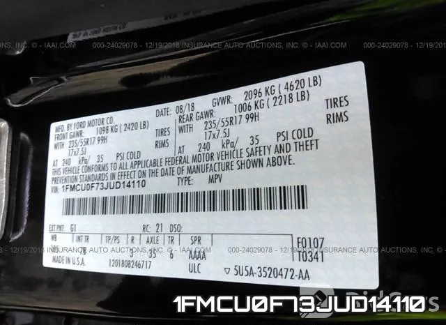 1FMCU0F73JUD14110 фото 10