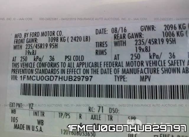 1FMCU0GD7HUB29797 фото 10