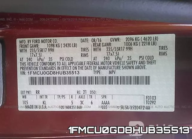 1FMCU0GD8HUB35513 фото 10