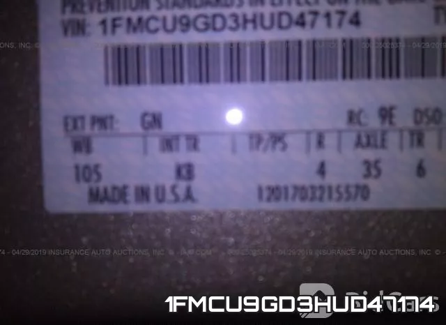 1FMCU9GD3HUD47174 фото 10