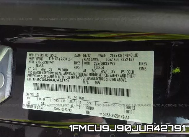1FMCU9J90JUA42791 фото 10