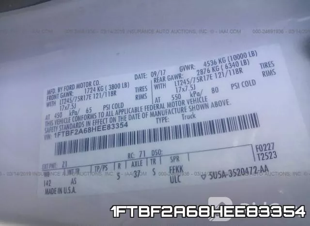 1FTBF2A68HEE83354 фото 10