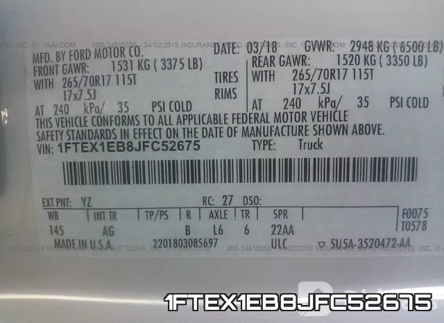 1FTEX1EB8JFC52675 фото 10