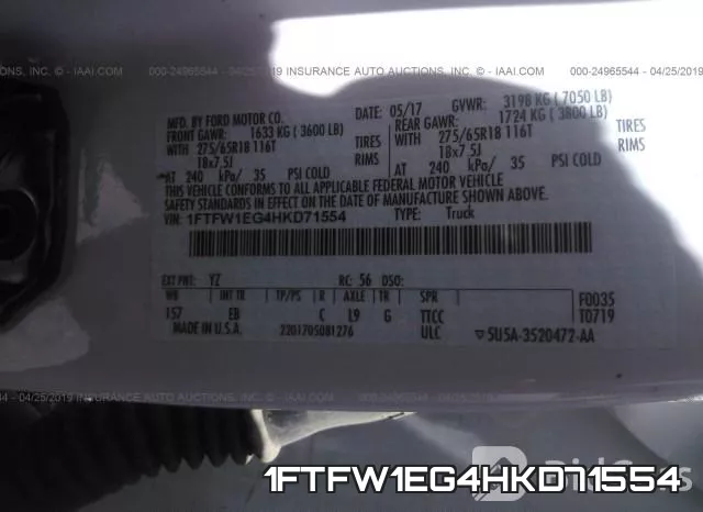 1FTFW1EG4HKD71554 фото 10