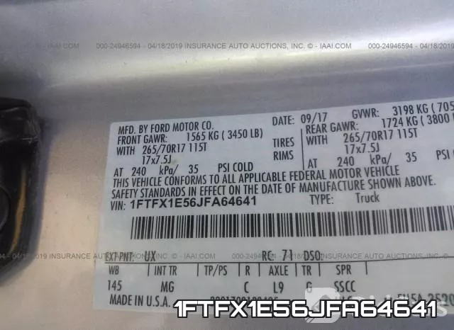 1FTFX1E56JFA64641 фото 10