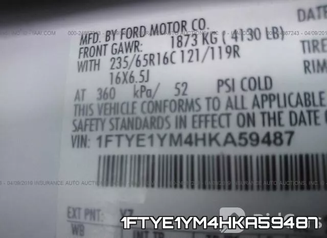 1FTYE1YM4HKA59487 фото 10