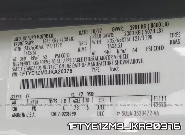 1FTYE1ZM3JKA20376 фото 10