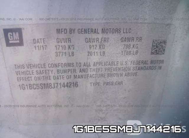 1G1BC5SM8J7144216 фото 10
