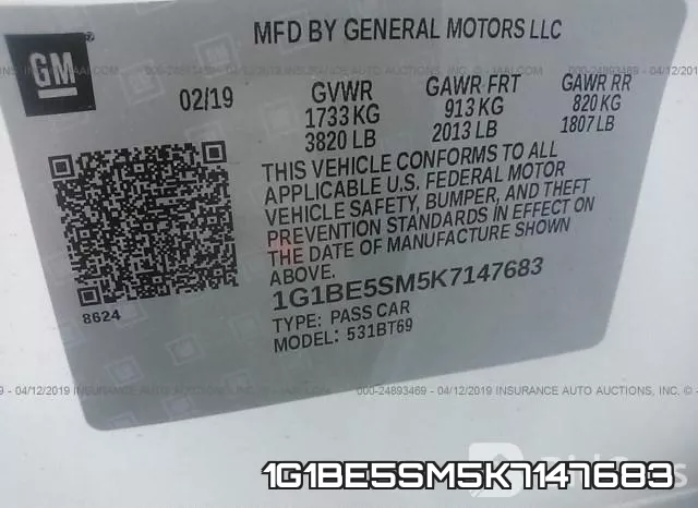 1G1BE5SM5K7147683 фото 9