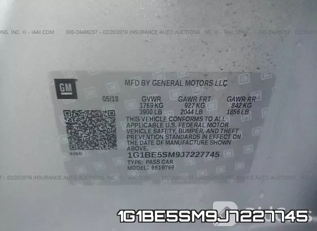 1G1BE5SM9J7227745 фото 10