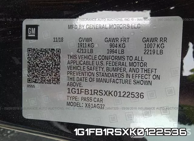 1G1FB1RSXK0122536 фото 9