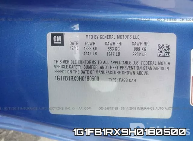 1G1FB1RX9H0180500 фото 10