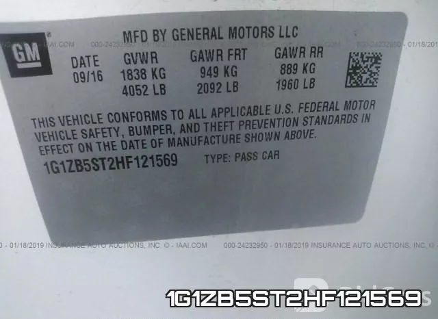 1G1ZB5ST2HF121569 фото 10