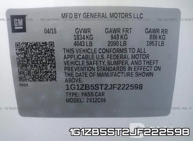 1G1ZB5ST2JF222598 фото 10