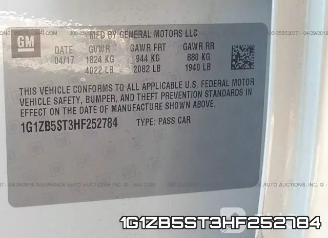 1G1ZB5ST3HF252784 фото 10