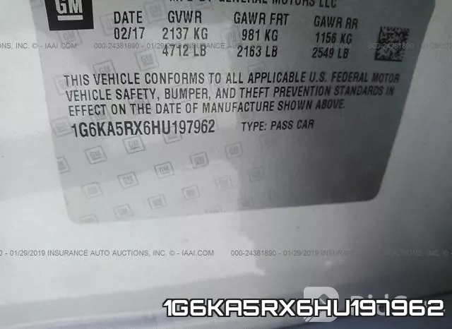 1G6KA5RX6HU197962 фото 10