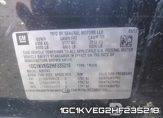 1GC1KVEG2HF235218 фото 10