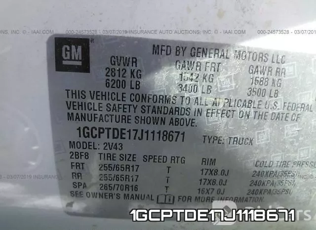1GCPTDE17J1118671 фото 10