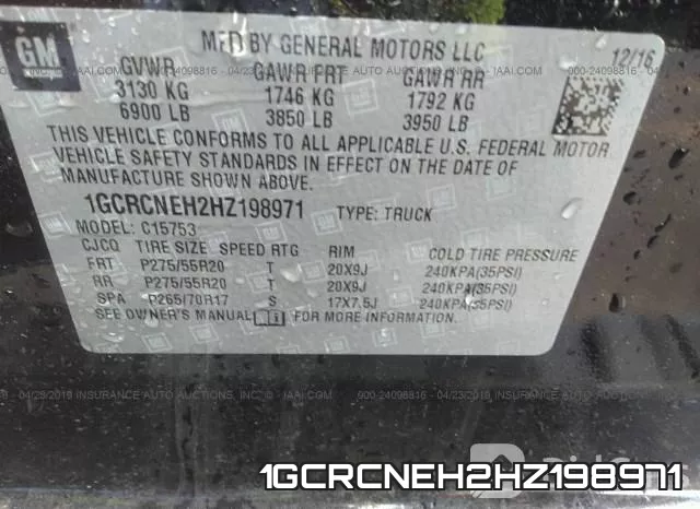 1GCRCNEH2HZ198971 фото 10