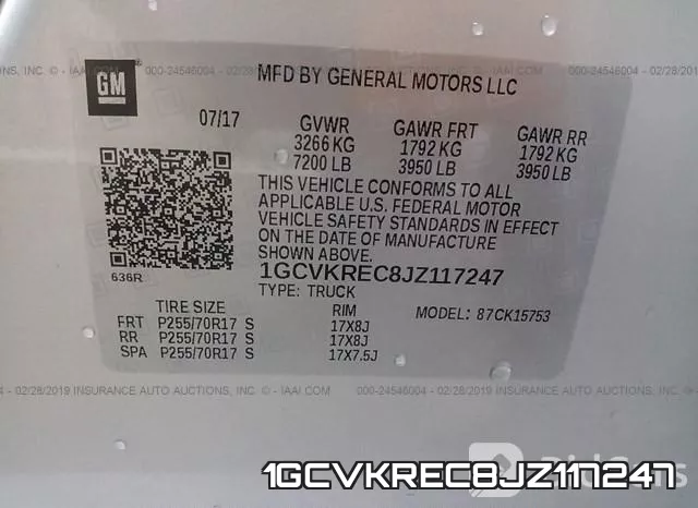 1GCVKREC8JZ117247 фото 10