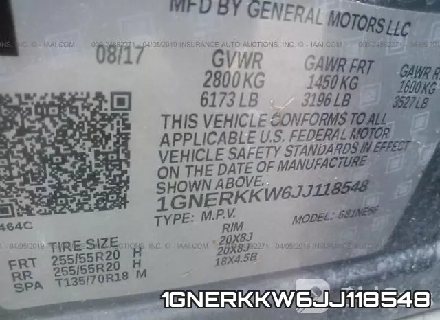 1GNERKKW6JJ118548 фото 10