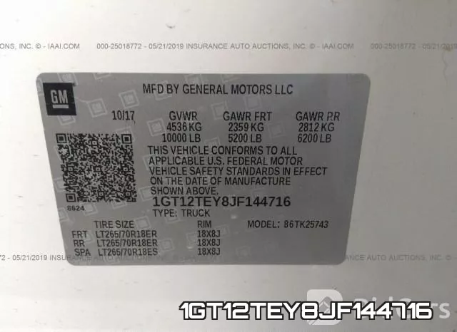 1GT12TEY8JF144716 фото 10