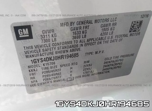 1GYS4DKJ0HR194685 фото 10