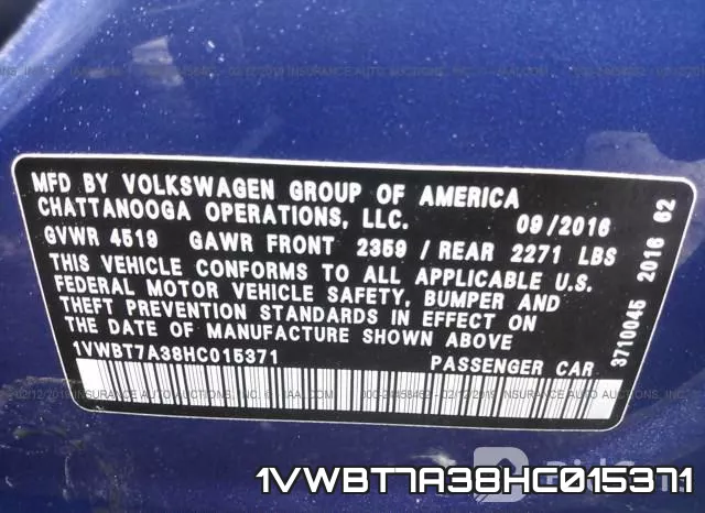 1VWBT7A38HC015371 фото 10
