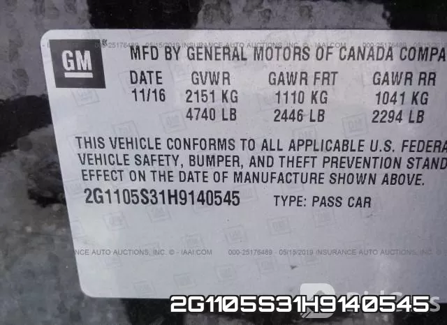 2G1105S31H9140545 фото 10