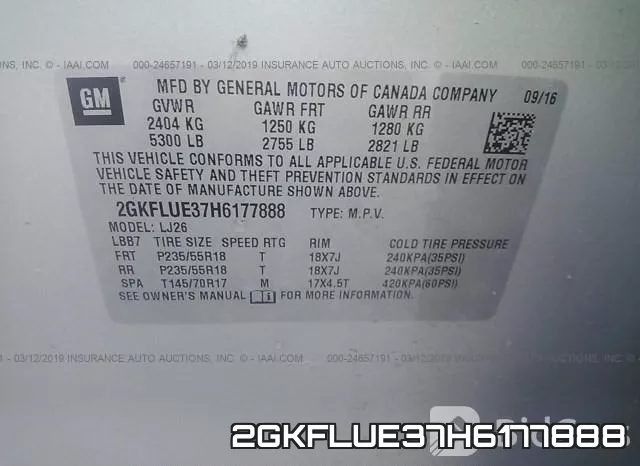 2GKFLUE37H6177888 фото 10