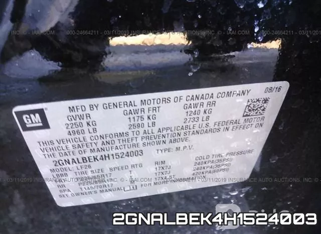 2GNALBEK4H1524003 фото 10