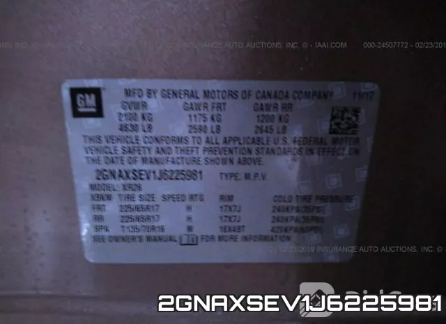 2GNAXSEV1J6225981 фото 10