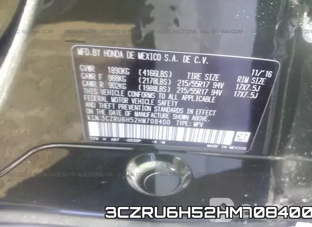 3CZRU6H52HM708400 фото 10