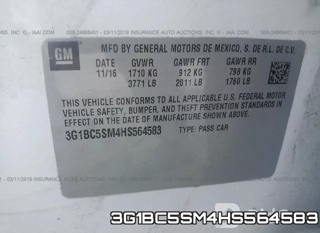 3G1BC5SM4HS564583 фото 10