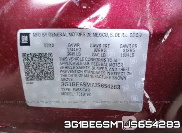 3G1BE6SM7JS654283 фото 10