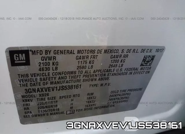 3GNAXVEV1JS538161 фото 10