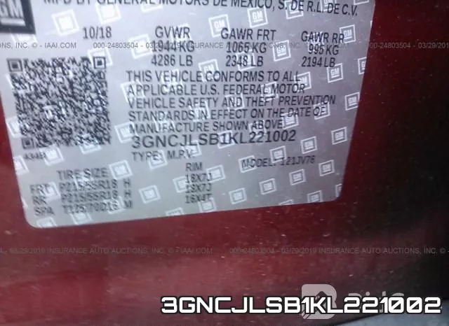 3GNCJLSB1KL221002 фото 10