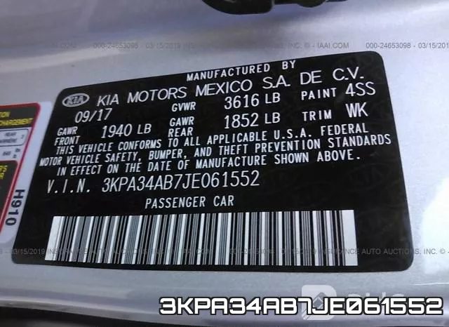 3KPA34AB7JE061552 фото 10