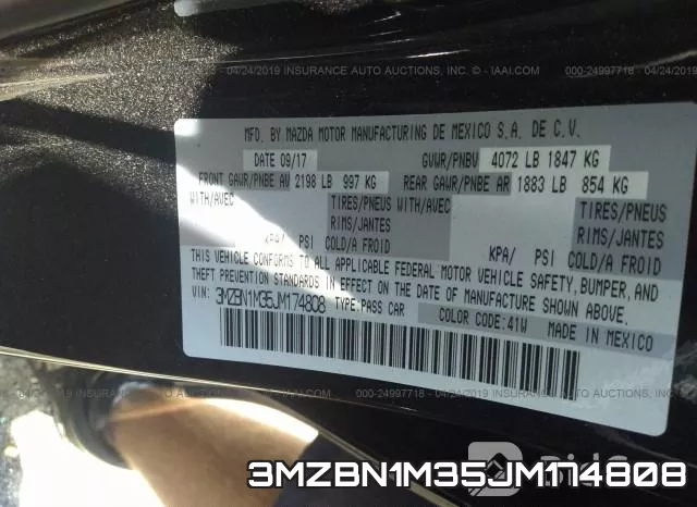 3MZBN1M35JM174808 фото 10